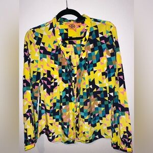TORY BURCH Prints Silk Long Sleeve Blouse